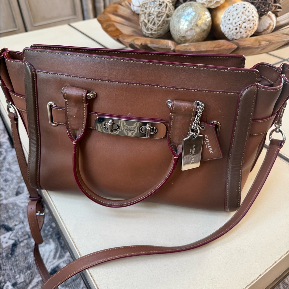 Coach Purse In Burnished Leather